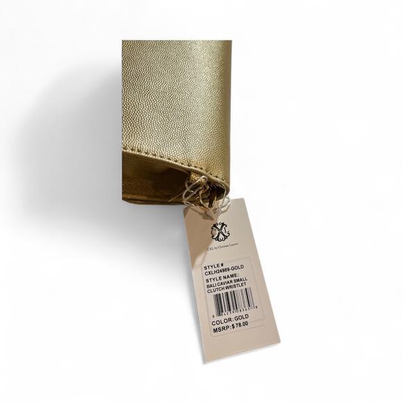 CXL BY Christian Lacroix Bali Caviar Small Clutch Wristlet Purse - Picture 10 of 11